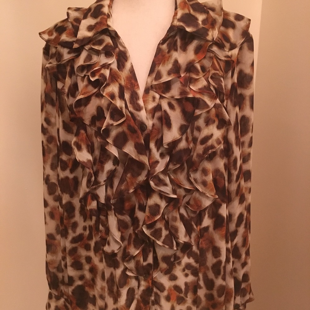 Animal print blouse